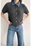 Soft Textured Wool Blend Knit Cardigan with Jean Collar - 3