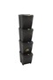 Stackable Garbage Bin Boxes 4 pcs Grey 100 L Polypropylene