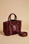 Plush Detailed Women's Hand and Shoulder Bag - (Height 33 X Width 22 X Depth 12 cm) - 2