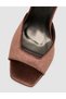 Dark Brown Velvet Ankle Buckle Heeled Women's Shoes - 6