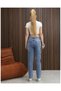Women's Blue High Waist Cut Out Leg Boyfit Jeans - 8