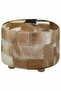 Pouffe Goatskin Leather Round 50x50x45 cm - 4