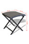 Folding Stool Poly Rattan Black - 3