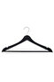 Wood Look Premium Quality 18-Piece Plastic Clothes Hanger - Black - 2