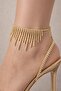Gold Color Stone Detailed Design Anklet