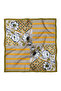 Yellow Striped & Floral Pattern Scarf Bandana 50X50 cm - 2