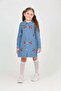 Girl's Cherry Embroidered Denim Dress - 5