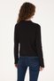 Women's Black Zippered Polo Collar Knitwear Cardigan 50317375-Vr046 - 5