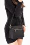 Women's Double Compartment Hand and Shoulder Bag Ald.80729 Black - 4