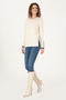 Women's Cream Crew Neck Sweater 50308922-Vr256 - 4