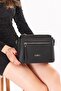 Women's Double Compartment Hand and Shoulder Bag Ald.80729 Black - 2