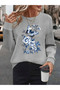 Women's Printed Crew Neck Comfortable Fit Women's Sweatshirt