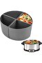 Silicone Slow Cooker Liners,4-in-1 Reusable Divider Insert for 6-8 QT Crock Cookware,BPA Free Leakproof Cooking Liner
