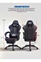 Ergonomic Gaming Chair with Footrest, Adjustable Armrest & Reclining Backrest - 4