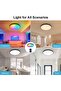 مصباح سقف ذكي اليكسا بلوتوث واي فاي LED بطول 30 سم تصميم قابل للتعتيم يثبت على السقف - 6