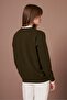 Women's Ribbed Detailed Sweater Khaki 25290 - 5