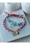 Card Swallow Bird Evil Eye Beaded Marteniçka Lucky Bracelet Friendship Red String Women's Bracelet - 4