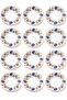12-Piece Gilded Iznik Motif Porcelain Tea Plate – Patterned Tea Plate - 2