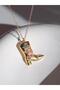 Floral Green Cowboy Boot Necklace - 3