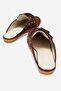 Florian Women's Genuine Leather Slippers Brown Suede - 6