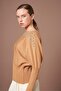 Women's Stone Embroidered Bat Sleeve Sweater Biscuit 25017 - 3