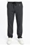 Men's Anthracite Melange 2 Thread Pocket Straight Leg Sweatpants with Back Pocket - P490