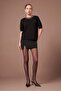 Women's Strass Stone Detailed Short Sleeve Sweater Black 20893 - 4