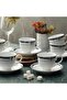 Miami Collection 12 Pcs Tea Set/Cup & Saucer Set Platinum Plated - 6