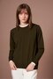 Women's Ribbed Detailed Sweater Khaki 25290 - 3