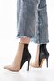 Zri̇n-216 Premium Nut Black High Thin Heeled Zippered Women's Boots - 3