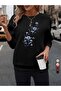 Women's Printed Crew Neck Comfortable Fit Women's Sweatshirt