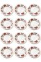 12-Piece Gilded Ottoman Motif Porcelain Tea Saucer – Patterned Tea Saucer - 2