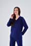 Women's Famous High Quality Plus Size Modal Fabric V-Neck Bottom-Top Set - 1003 - 3