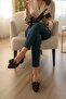 Feral Brown (4 cm Heel Height) Pointed Toe Heeled Ballerina Shoes - 2