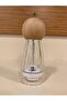 Mill Salt and Black Pepper Grinder Medium Size Transparent Acrylic Wooden Model Height 18 cm