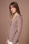 Women's Corded Fabric V-Neck Cardigan Milk Coffee 25021 - 3