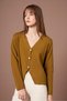 Women's Button Detail V-Neck Cardigan Oriw 25264 - 2