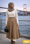 Women's Hijab Suede Flared Maxi Skirt - 6