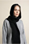 Women's Hooded Thick Knitwear Scarf – Black