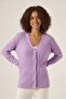 Women's Braided Cardigan Lilac 25238 - 2
