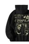 Unisex Cream Oversized Hoodie - Travis Scott Brutalism Printed 3 Thread Sh Fleece-Lined Streetwear Sweatshirt - 3