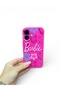 iPhone 16 Compatible Barbie Patterned Pink Phone Case
