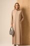 Women's Comfortable Fit Scuba Spandex Dress Beige 31260 - 2