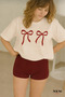 Unisex T-Shirt with Bow Print