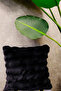Plush Puffy Decorative Pillow Cushion Cover Fluffy Bubble Black 1 Piece 50X50 cm - 5