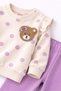 Baby Girl/Child Polka Dot Punch Teddy Bear Baby Set with Snap Shoulders 2-Piece Underwear Transitional 3-6-9-12Months - 5