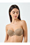 Solid Detachable Strap Padded Wired Bra with Transparent Shoulder Straps