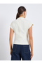 Women Off-White Blouse with Belt Detail - 4