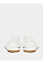 White Slingback Flat Shoes - 4