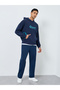 Men Navy Smurf Graphic Print Hoodie - 3